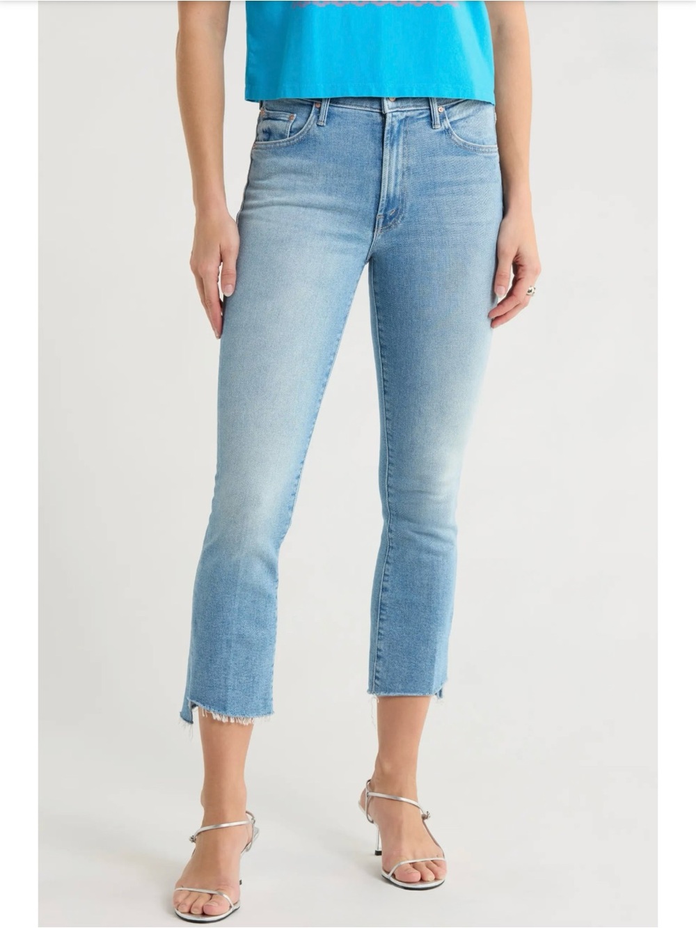 MOTHER Denim Insider Step Crop Fray Jeans in Limited Edition 32